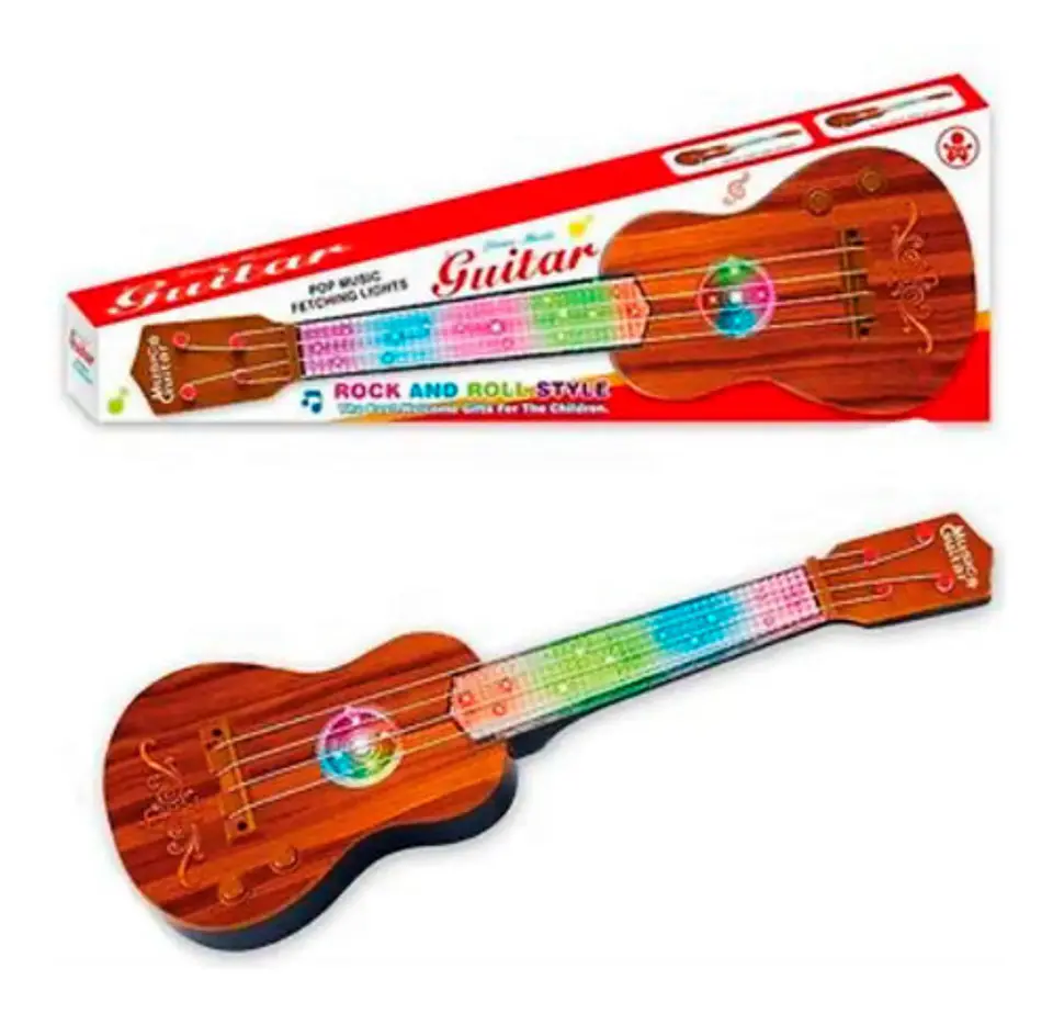Guitarra Juguete Luces Sonido Niños Regalo Instrumento 1