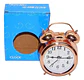 Reloj Despertador Metálico Alarma De Campana Sistema De Luz  - Miniatura 1