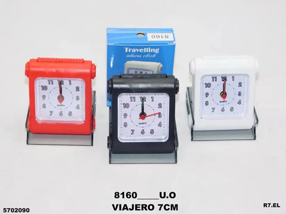 Reloj Despertador Mini 5,x5 Viajero  Cm Tamaño Motivo  4