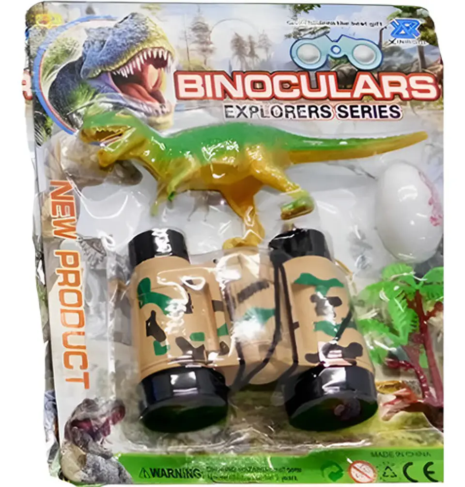 Binoculares Exploradores Con Juguete Dinosaurio Niños Regalo 1