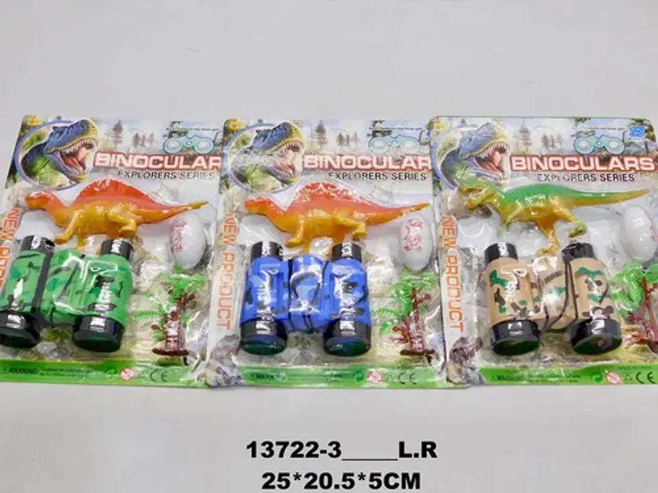 Binoculares Exploradores Con Juguete Dinosaurio Niños Regalo 3