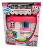 Casa De Muñecas Con Accesorios Regalo Niñas Rosado Plástico - Miniatura 2