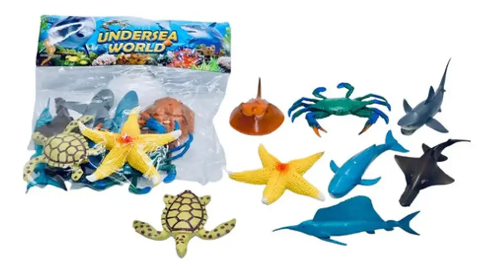 Juguetes Colección Animales Marinos Goma Tortuga Estrella 1