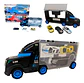 Camion Mula Lanza Carros Tráiler Tres Vehículos Juguete  - Miniatura 1