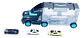 Camion Mula Lanza Carros Tráiler Tres Vehículos Juguete  - Miniatura 4