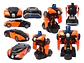 Carro Transformable Robot Luces Movimientos Sonidos Niños - Miniatura 1