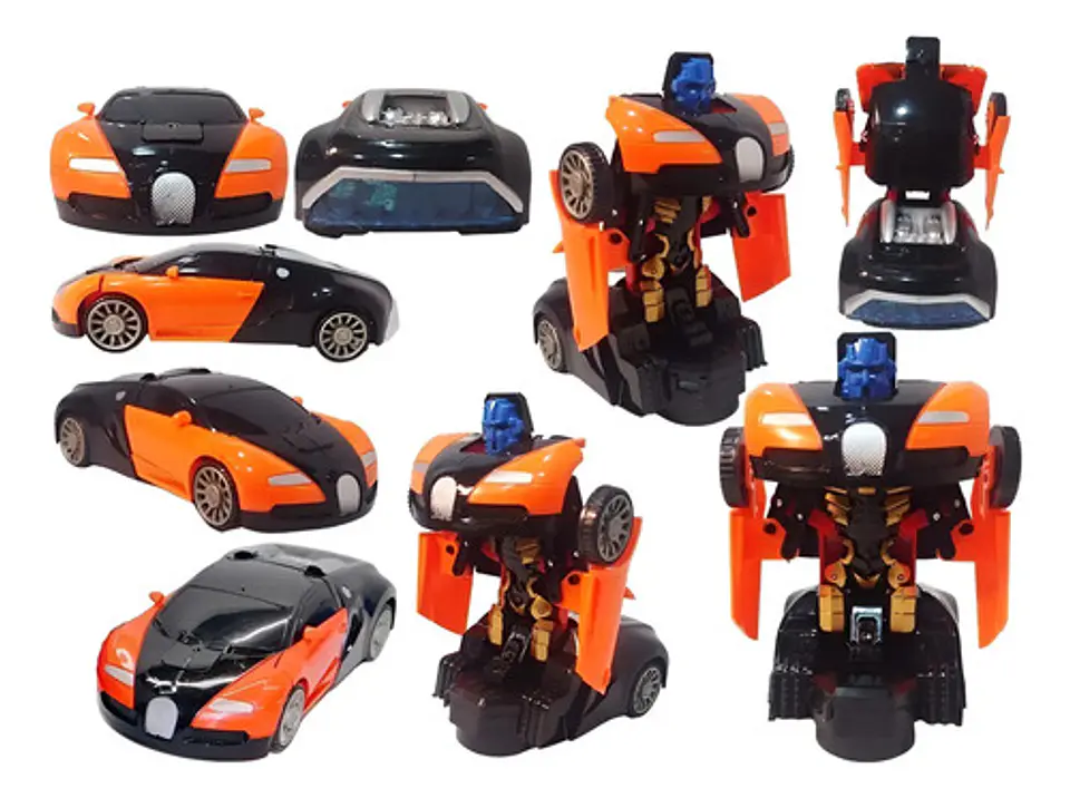 Carro Transformable Robot Luces Movimientos Sonidos Niños 1