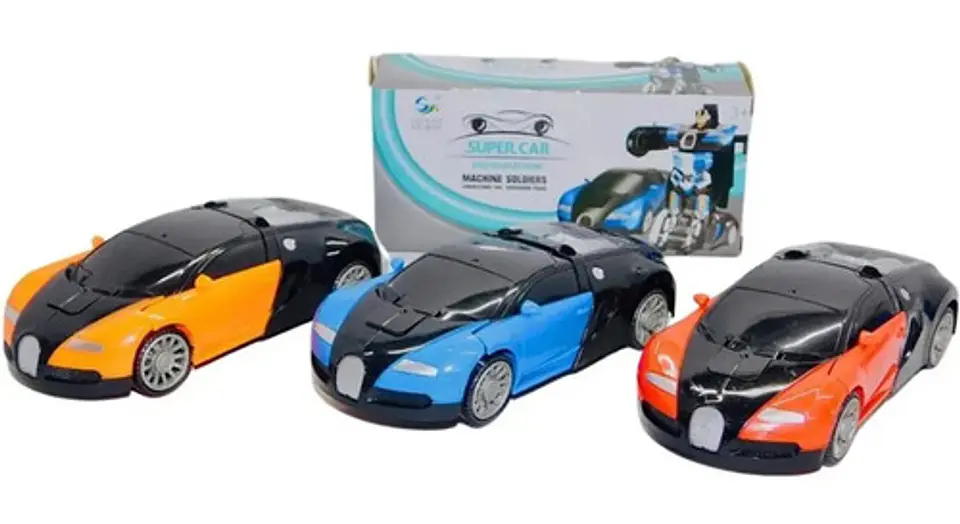 Carro Transformable Robot Luces Movimientos Sonidos Niños 2