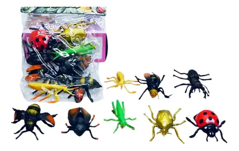 Insectos De Juguete Goma Bichos Juego Broma Decoración 