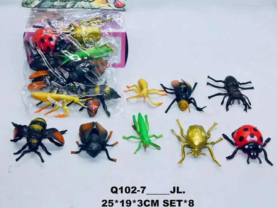 Insectos De Juguete Goma Bichos Juego Broma Decoración  2