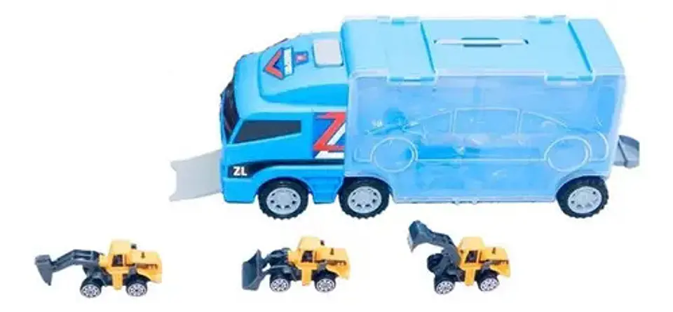 Camión Construcción  Lanzador + 3  Vehículos Juguete Niños 4