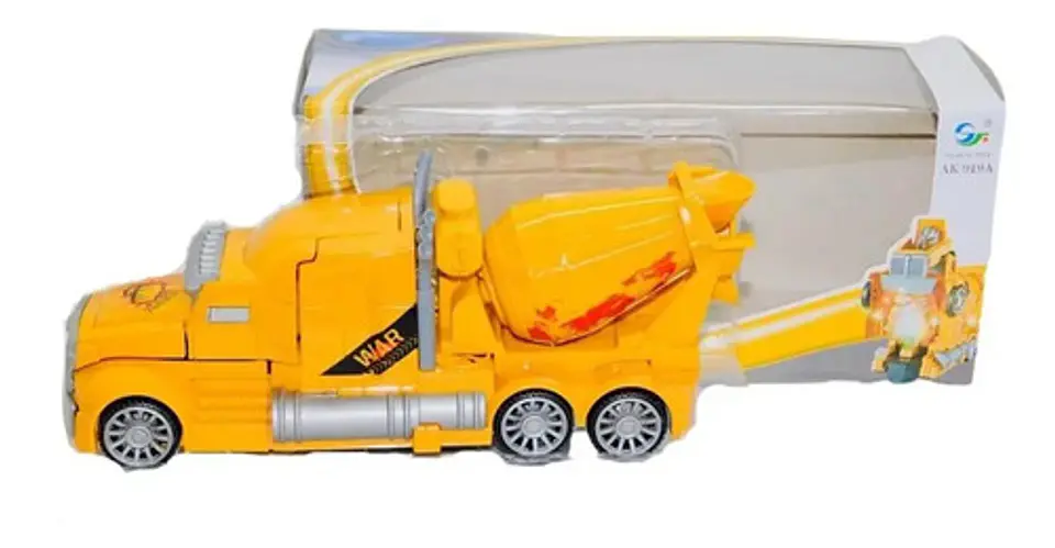 Camión Constructor Mesclador Transformable Robot Luces Niños 3