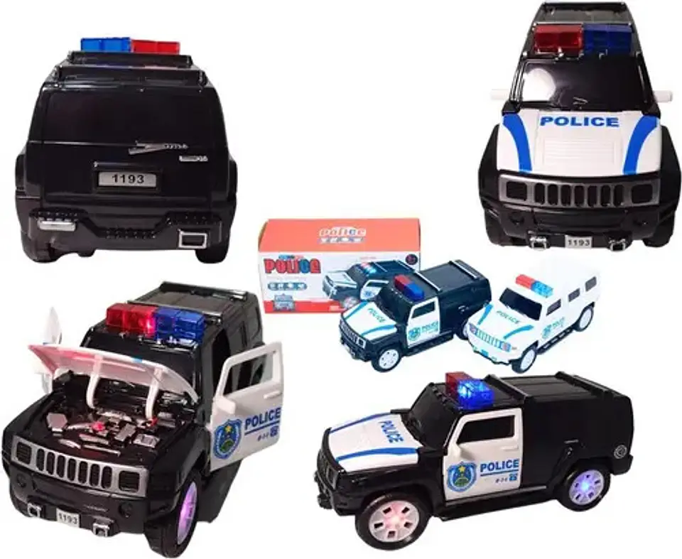 Carro Policía Police  Auto Luces Sonidos Movimientos 2