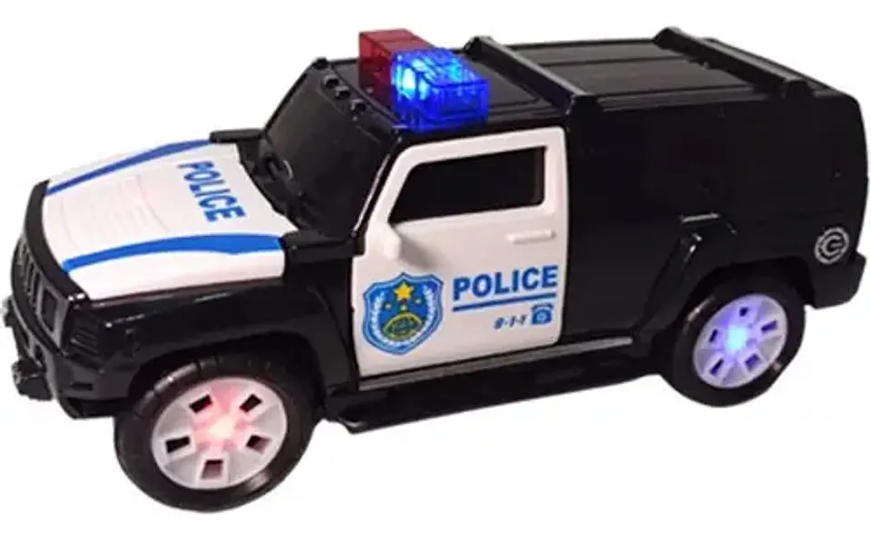 Carro Policía Police  Auto Luces Sonidos Movimientos 4