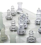  Ajedrez Cristal Grande 35x35 Cm Juego De Mesa Asar  - Miniatura 3