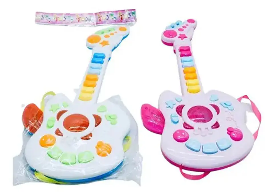 Guitarra Musical Rock Con Luces Y Sonido Niños Niñas Regalo 1
