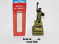 Estatua D La Libertad Adorno 16cm Metal Monumentos Del Mundo - Miniatura 3