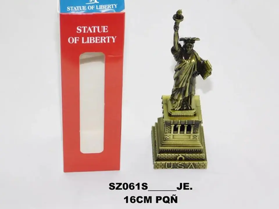 Estatua D La Libertad Adorno 16cm Metal Monumentos Del Mundo 3