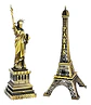 Torre Eiffel 15cm +  Estatua De La Libertad Decoraciones  - Miniatura 1