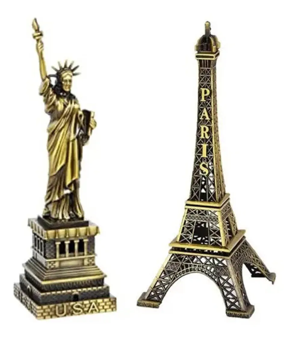 Torre Eiffel 15cm +  Estatua De La Libertad Decoraciones  4