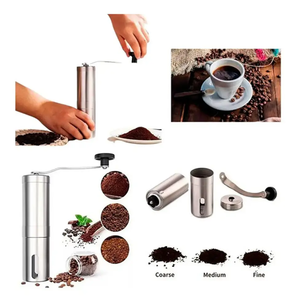 Triturador Café Molino Cafe Manual Acero Moledor Granulado. 2