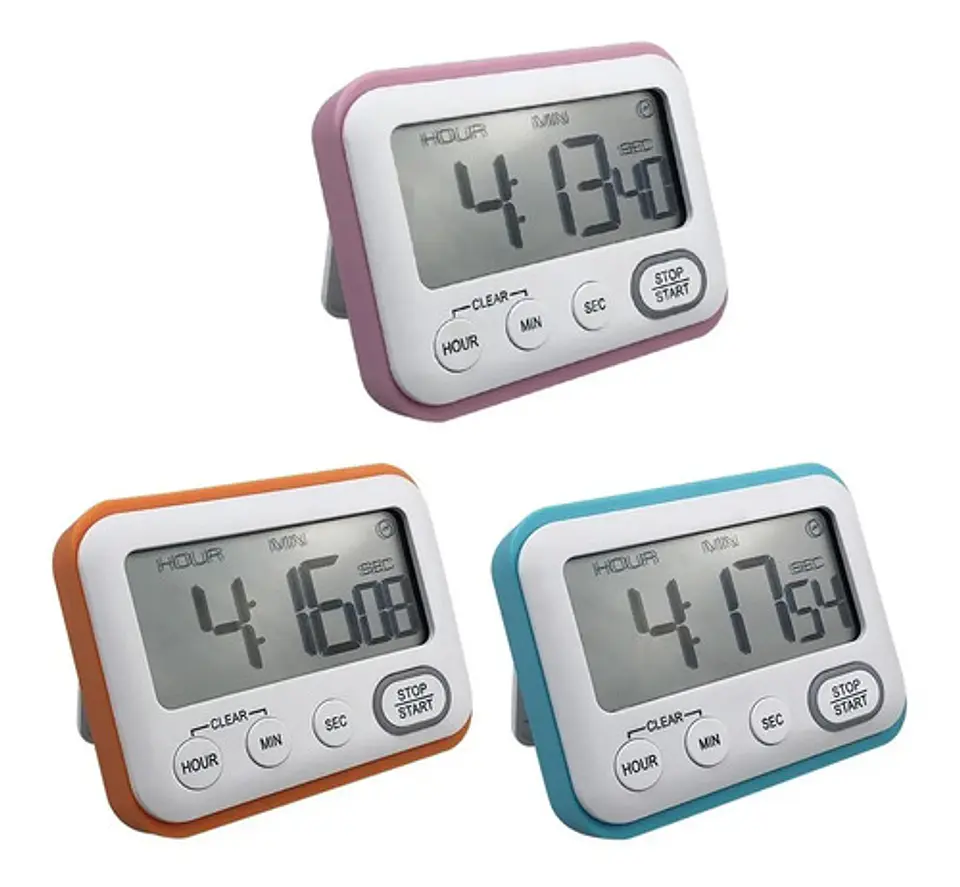 Cronometro Digital Cocina Alarma Temporizador Reloj 5
