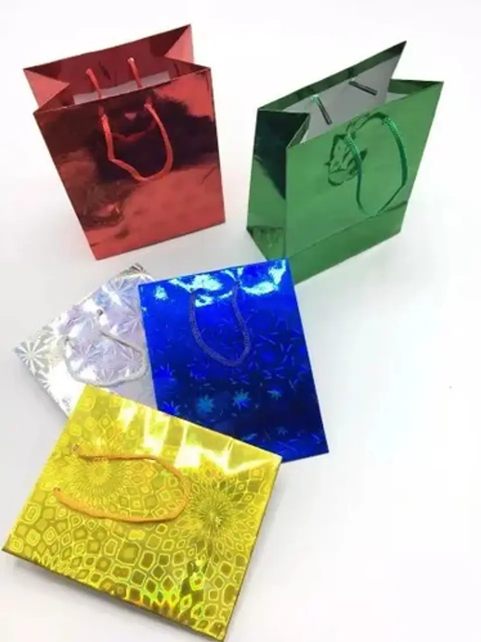 Bolsa Regalo Brillante Tornasol Metalizada 21x18x7cm X 12und 1