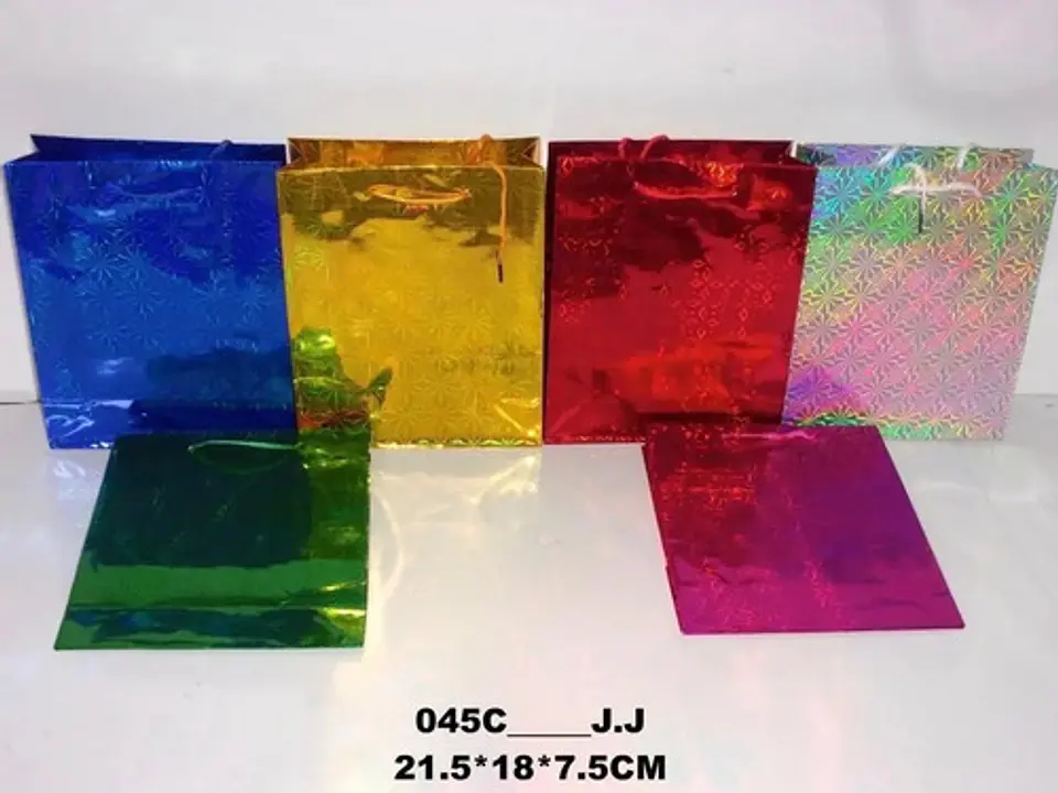 Bolsa Regalo Brillante Tornasol Metalizada 21x18x7cm X 12und 3