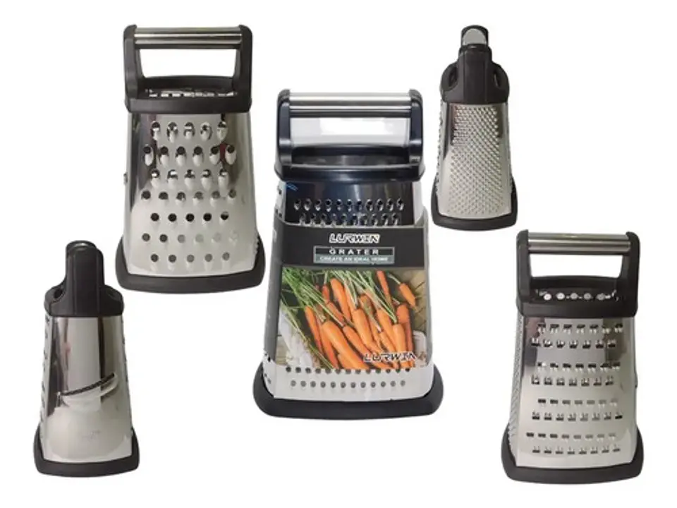 Rallador Mediano De Cuatro Caras Vegetales Frutas Verduras 1