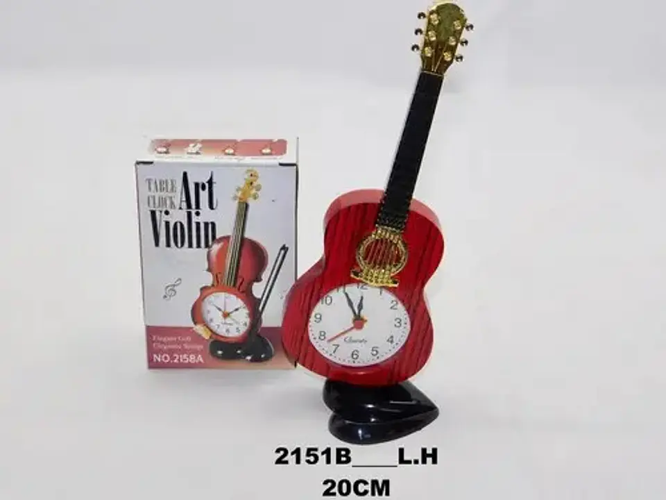 Reloj Análogo Guitarra Obsequio Mesa Escritorio Regalo 5