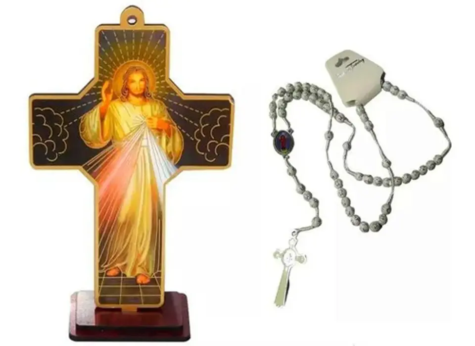 Camándula Rosario Escapulario Jesús  + Cuadro Religioso  1