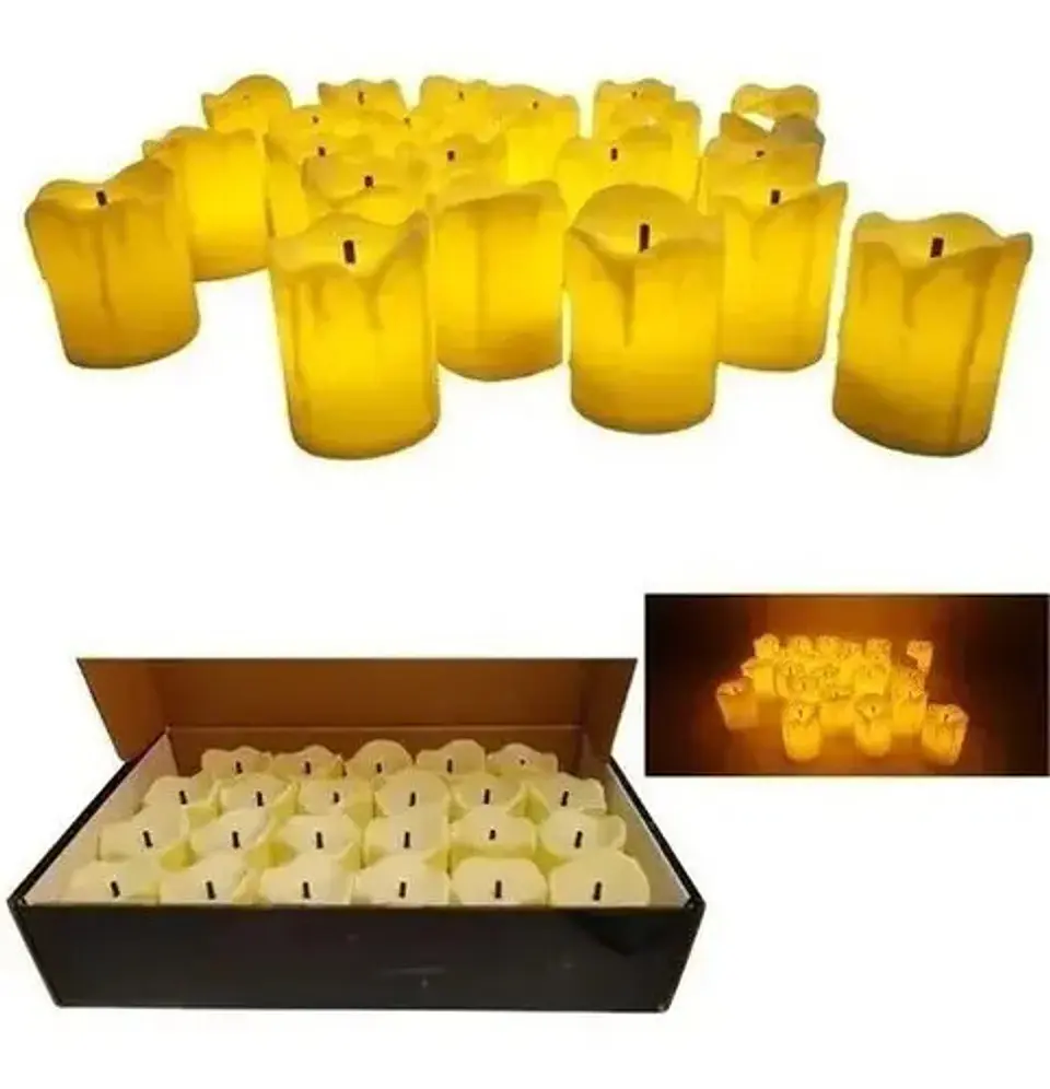 Luz Led Velas Veladora Eléctrica Eventos Luces Vela X 1und  4