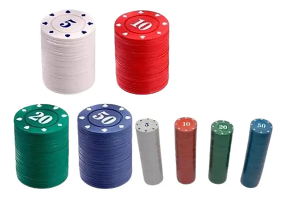 Paquete 50 Fichas Poker Casino Profesionales Livianas Juego  2