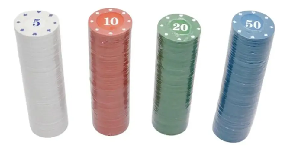 Paquete 50 Fichas Poker Casino Profesionales Livianas Juego  4