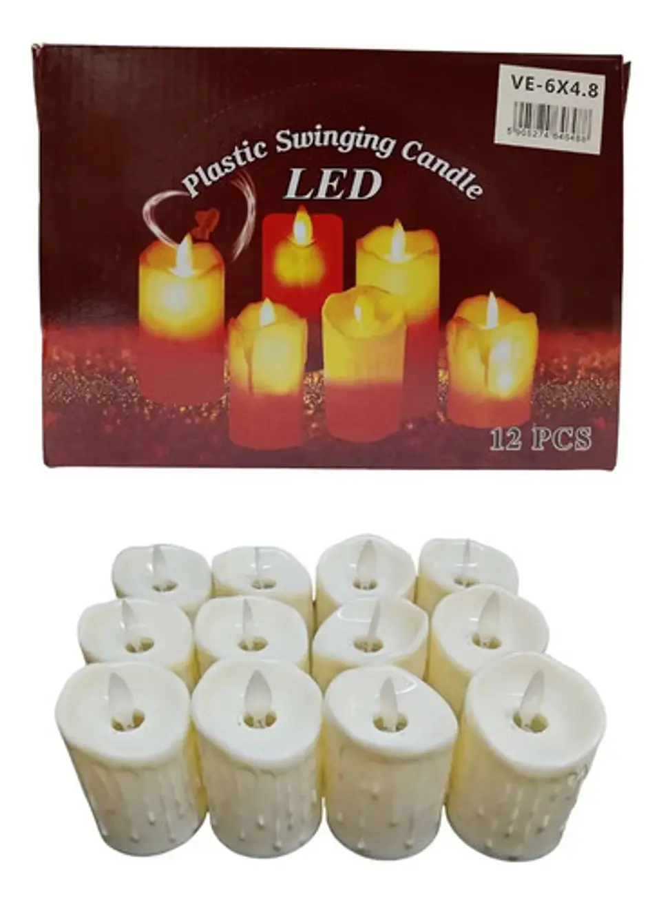 Luz Led Velas Veladora Eléctrica Eventos Luces Vela X 12und  1