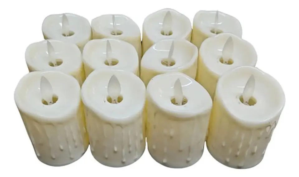 Luz Led Velas Veladora Eléctrica Eventos Luces Vela X 12und  3