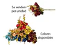Ramo Plástico Flores Artificiales Adorno Decoración Plantas - Miniatura 2