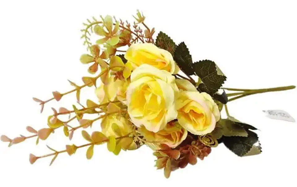 Ramo Plástico Flores Artificiales Adorno Decoración Plantas 6