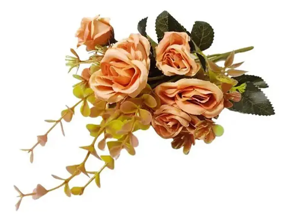 Ramo Plástico Flores Artificiales Adorno Decoración Plantas 7
