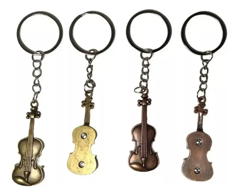 Llavero Violín Metálico Accesorios Moda Regalo Obsequio 1