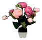 Decoración Centro De Mesa Ramo Rosas Mata Artificial  Flor  - Miniatura 1
