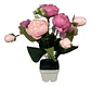 Decoración Centro De Mesa Ramo Rosas Mata Artificial  Flor  - Miniatura 5