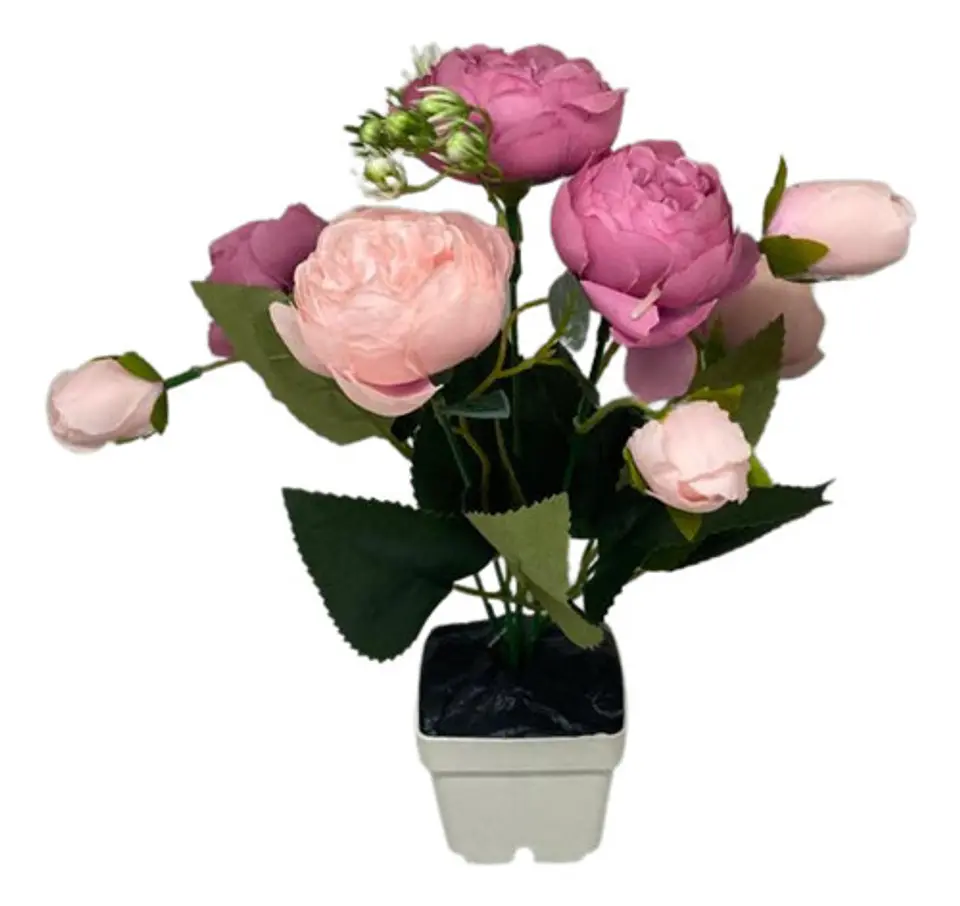 Decoración Centro De Mesa Ramo Rosas Mata Artificial  Flor  5