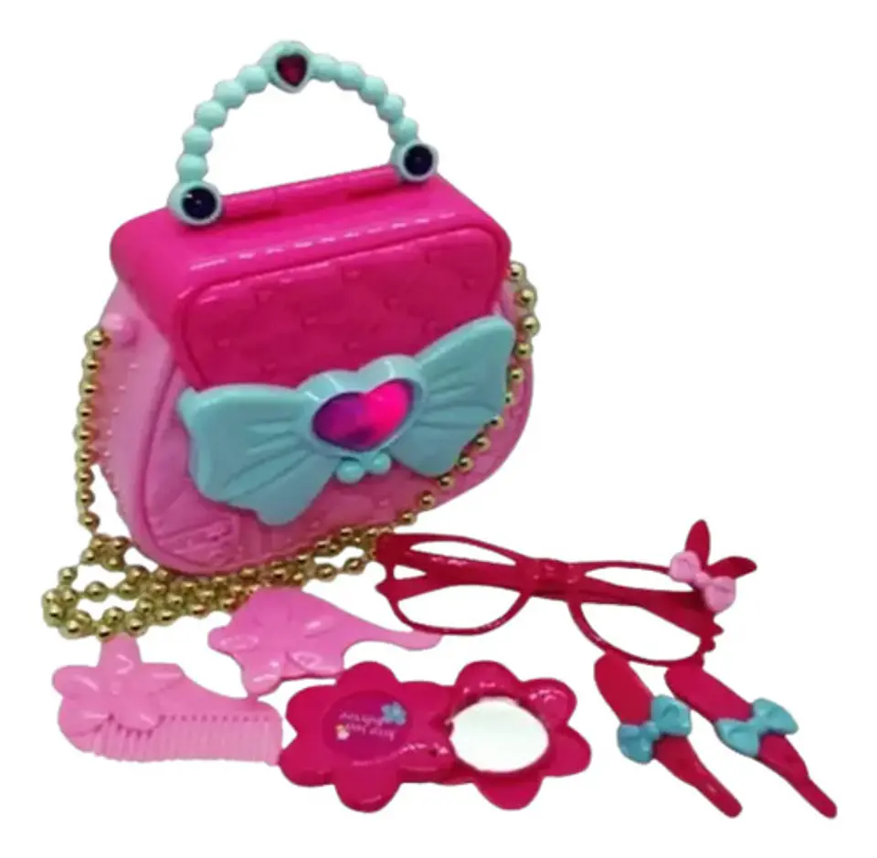 Bolso Cartera Maletín Niñas Princesa Accesorios 7pcs  Bj1326 1