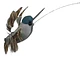 Pájaro X 1 Un Adorno Picaflor Jardín Anti Estrés Movimiento  - Miniatura 2