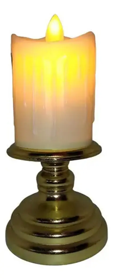Velas Candelabro Vela Eléctrica Luz Led Eventos Fiestas 18cm