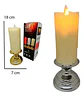 Velas Candelabro Vela Eléctrica Luz Led Eventos Fiestas 18cm - Miniatura 2