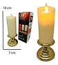 Velas Candelabro Vela Eléctrica Luz Led Eventos Fiestas 18cm - Miniatura 4