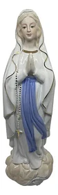 Virgen Del Rosario Estatuilla Cerámica Adorno Decoración  - Miniatura 2