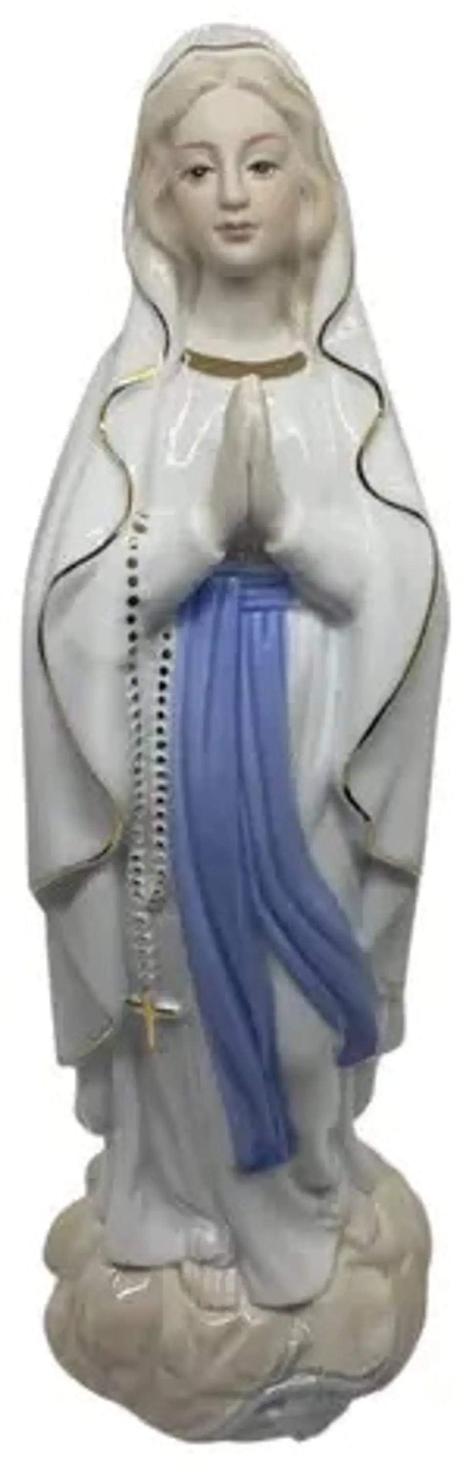 Virgen Del Rosario Estatuilla Cerámica Adorno Decoración  2